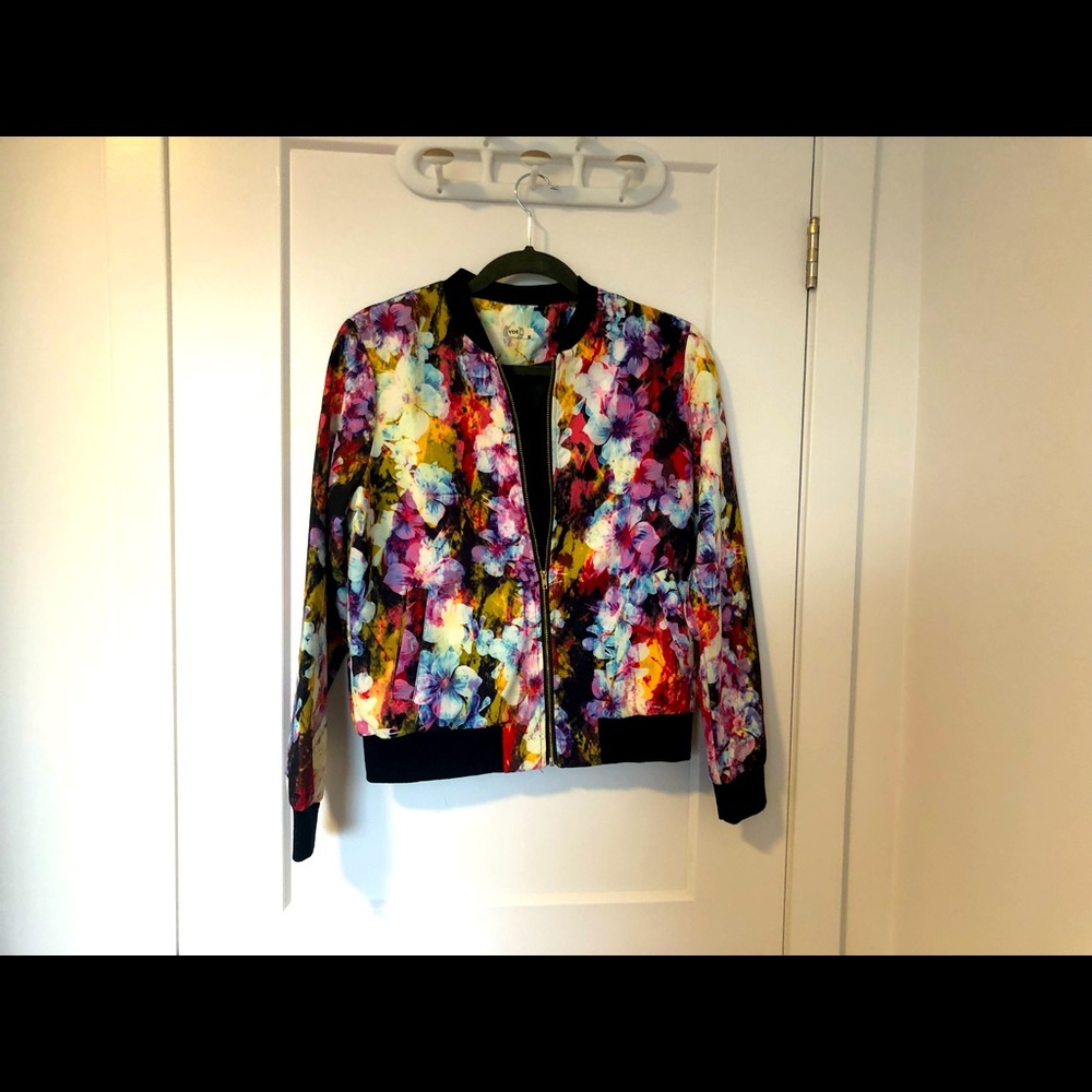 Floral sporty jacket, size medium.